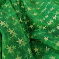 Tylli vihreä/kultatähdet