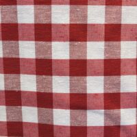 Ruutuverhokangas puna-valkoinen